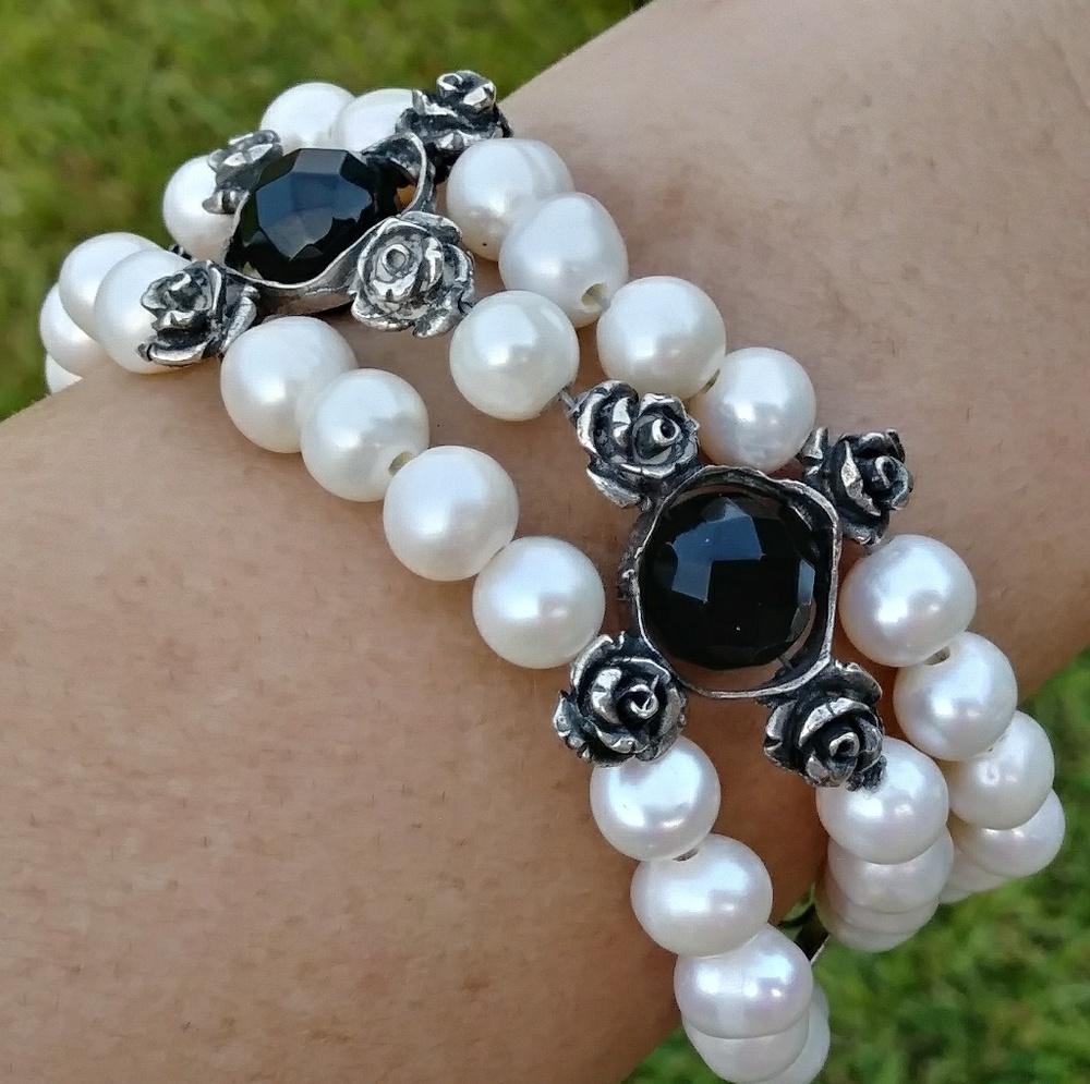 💝925 & Genuine Pearls Bracelet💝